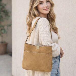 Suede Massimo Dutti Shoulder Bag